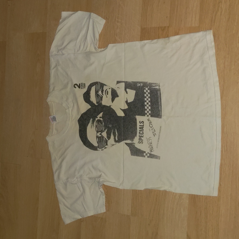 The Special Madness The Selecter Two Tone UK Tour 1979 Cream T-shirt Size M